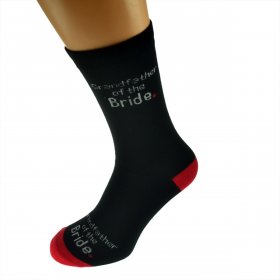 Black Heart Design Woven Wedding Socks - Grandfather of the Bride