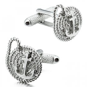 Cufflinks - Anchor on Rope