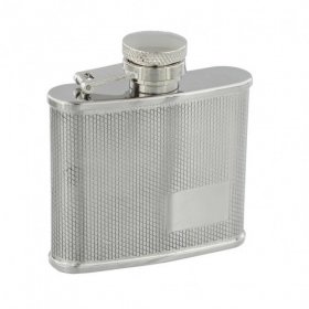 Hip Flask 2oz Debossed with Engraving Space