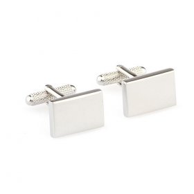 Cufflinks -  Deluxe Heavy Rectangular