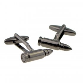 Cufflinks - Bullet Gunmetal Finish