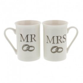 Amore 2 Piece Gift Set - "Mr & Mrs" Mugs