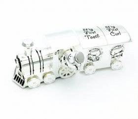  Silver Plated First Tooth & Curl Set Train with One Carriage