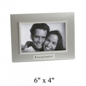 Juliana 2 Tone Aluminium Photo Frame Engagement 6"x4"