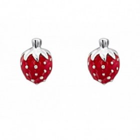 Jo for Girls Sterling Silver Strawberry Stud Earrings