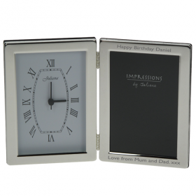 Silver Plated Clock Plain Frame - 3"x5"