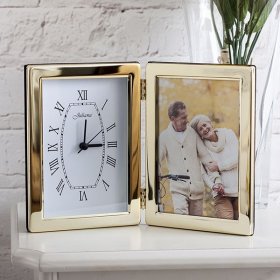 Silver Plated Clock Plain Frame - 4"x6"