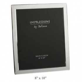 Silver Plated Photo Frame Flat Edge - 8" x 10"