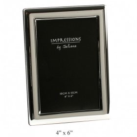 Impressions Silver Plated Photo Frame Curved Edge - 4" x 6"