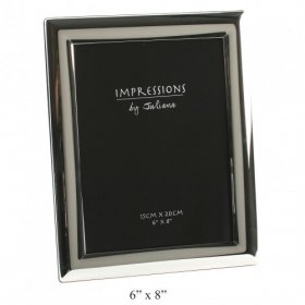 Impressions Silver Plated Photo Frame Curved Edge - 6" x 8"