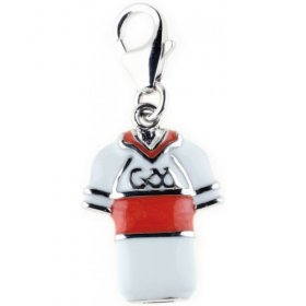 Sterling Silver & Enamel Derry Jersey Charm.