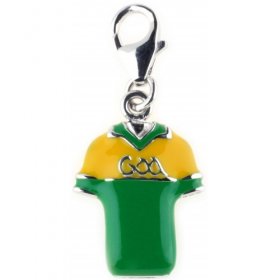 Sterling Silver & Enamel Donegal Jersey Charm.