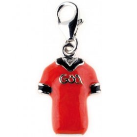 Sterling Silver & Enamel Down Jersey Charm.