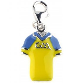 Sterling Silver & Enamel Roscommon Jersey Charm.