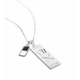 Sterling Silver Hurling Dog Tag pendant, embossed with hurling symbols. 