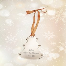 Silver Plated Christmas Tree Decoration