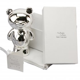 Twinkle Twinkle Silver Plated Baby Gift - Teddy Money Box