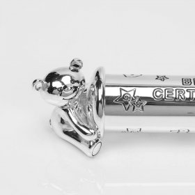 Twinkle Twinkle Silver Plated Birth Certificate Tube