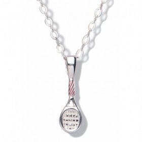 Jo for Girls Sterling Silver Tennis Racquet Pendant