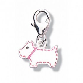 Jo for Girls Charm Dog Pink Collar Sterling Silver 