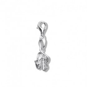 Jo for Girls Charm Sterling Silver Ballet Dancing Shoe