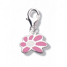 Jo for Girls Charm Sterling Silver Pink Flower 