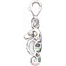 Jo for Girls Charm Mother of Pearl Seahorse Sterling Silver