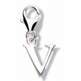 Jo for Girls Charm Sterling Silver Letter V