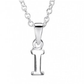 Jo for Girls Sterling Silver Letter I Pendant on 14” Chain