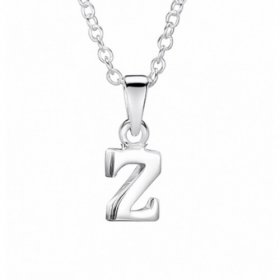 Jo for Girls Sterling Silver Letter Z Pendant on 14” Chain