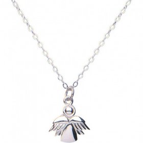 Jo for Girls Sterling Silver Guardian Angel Pendant 