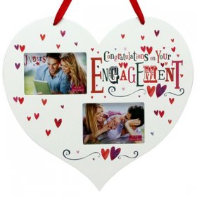 Blue Eyed MDF Hanging Heart Frame Engagement