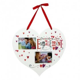 Blue Eyed MDF Hanging Heart Frame Engagement