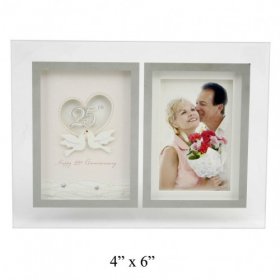 Reflection Sentiment Photo Frame with Verse - 25th Anniversary 