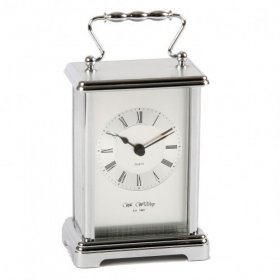 Mantel Carriage Clock  Silver Coloured