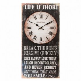 The Hometime Wall Clock Typography - Life's Short