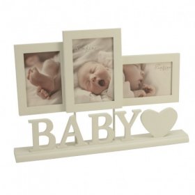 Bambino by Juliana 3D 3 Aperture Mantel Picture Frame - BABY