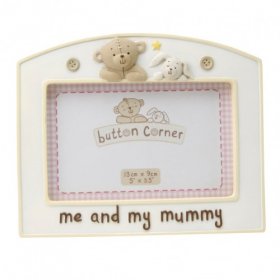Button Corner Resin Photo Frame - Me & My Mummy 