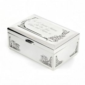 Sophia Gift Boxed Silver Plated Trinket Box