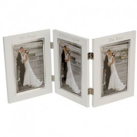 Juliana Wedding Aluminium Triple Frame - The Rings / The Couple / The Kiss 