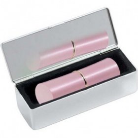 Silver Plated Lipstick Holder with Mirror