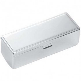 Silver Plated Lipstick Holder with Mirror