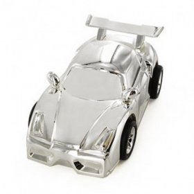  Silver Plated Money Box - Sports Car