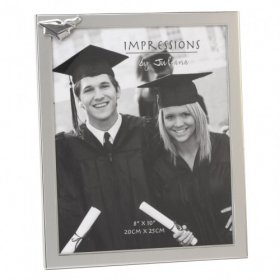 Juliana 2 Tone Aluminium Graduation Frame Mortar Board 8" x 10" 