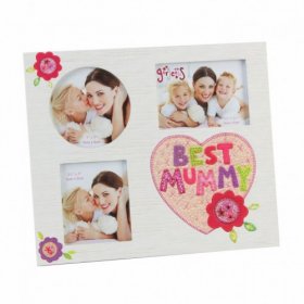 Blue Eyed Sun Gorgeous Collection 3 Aperture Frame "Best Mummy"