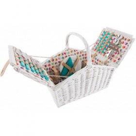 Beau & Elliot Confetti 4 Person Wicker Basket Picnic Set