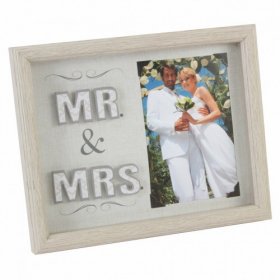 New View Wedding Collection Photo Frame "Mr & Mrs" 4" x 6"