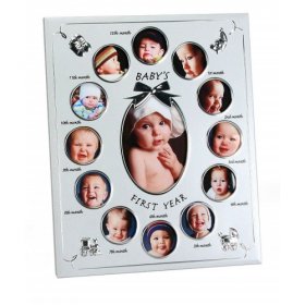 Juliana Photo Frame 2 Tone Babys 1st Year + 12 Inserts