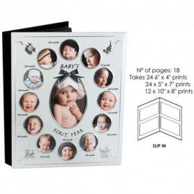 Juliana Photo Album 2 Tone Babys 1st Year + 12 Inserts