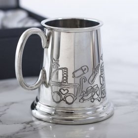 Baby Mug - Pewter God Child - GIFT BOXED